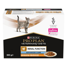Вологий дієтичний корм PRO PLAN VETERINARY DIETS NF Renal Function Advanced Care для дорослих котів при патології нирок, з куркою, 10х85 г