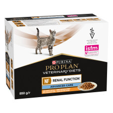 Вологий дієтичний корм PRO PLAN VETERINARY DIETS NF Renal Function Advanced Care для дорослих котів при патології нирок, з куркою, 10х85 г