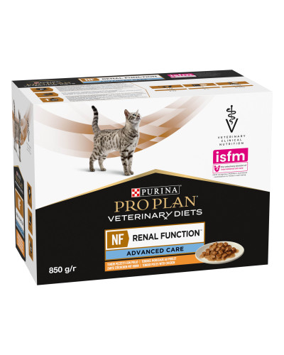 Влажный диетический корм PRO PLAN VETERINARY DIETS NF Renal Function Advanced Care для взрослых кошек при патологии почек, с курицей, 10х85 г