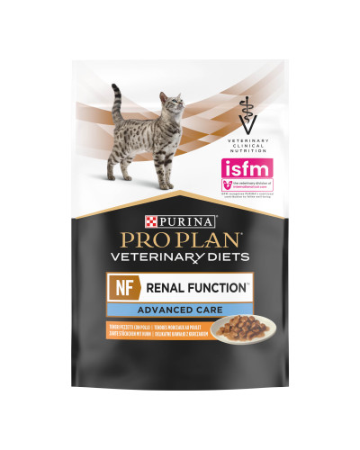Влажный диетический корм PRO PLAN VETERINARY DIETS NF Renal Function Advanced Care для взрослых кошек при патологии почек, с курицей, 10х85 г
