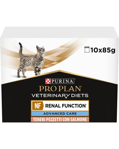 Вологий дієтичний корм PRO PLAN VETERINARY DIETS NF Renal Function Advanced Care для дорослих котів при патології нирок, з лососем, 10х85 г