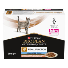 Влажный диетический корм PRO PLAN VETERINARY DIETS NF Renal Function Advanced Care для взрослых кошек при патологии почек с лососем 10х85 г