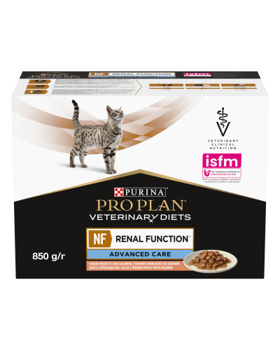 Вологий дієтичний корм PRO PLAN VETERINARY DIETS NF Renal Function Advanced Care для дорослих котів при патології нирок, з лососем, 10х85 г
