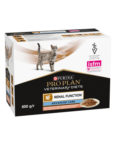 Вологий дієтичний корм PRO PLAN VETERINARY DIETS NF Renal Function Advanced Care для дорослих котів при патології нирок, з лососем, 10х85 г