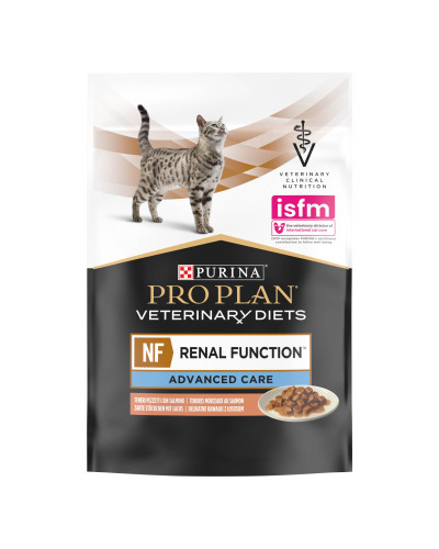 Вологий дієтичний корм PRO PLAN VETERINARY DIETS NF Renal Function Advanced Care для дорослих котів при патології нирок, з лососем, 10х85 г