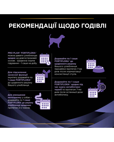 Пробиотик PRO PLAN FortiFlora для взрослых собак и щенков для поддержания нормальной миклофлоры желудочно-кишечного тракта, 7х1 г