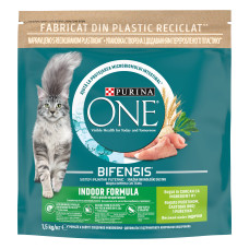 Сухий корм PURINA ONE Indoor для дорослих котів що постійно перебувають у приміщенні, комплекс Bifensis, з індичкою, 1,5 кг