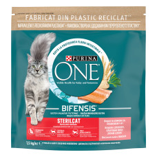 Сухий корм PURINA ONE Sterilcat для дорослих стерилізованих котів, комплекс Bifensis, з лососем, 1,5 кг
