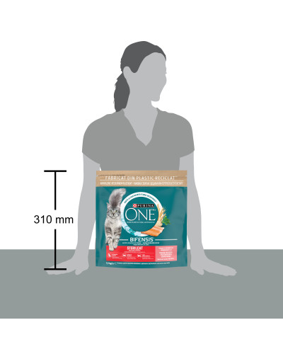Сухий корм PURINA ONE Sterilcat для дорослих стерилізованих котів, комплекс Bifensis, з лососем, 1,5 кг