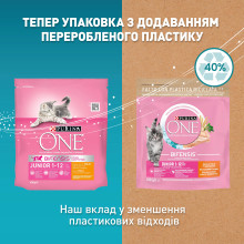 Сухой корм PURINA ONE Junior для котят, комплекс Bifensis, с курицей, 450 г