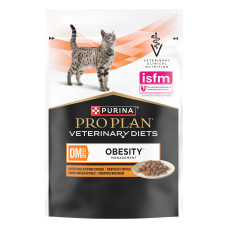 Вологий дієтичний корм PRO PLAN VETERINARY DIETS OM Obesity Management St/Ox для дорослих котів для зниження надмірної маси тіла, з куркою, 85 г