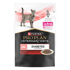 Вологий дієтичний корм PRO PLAN VETERINARY DIETS DM ST/OX Diabetes Managment для регулювання надходження глюкози (цукровий діабет), з яловичиною, 85 г