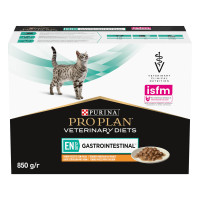 Вологий дієтичний корм PRO PLAN VETERINARY DIETS EN Gastrointestinal для зменшення розладів кишкової абсорбції, з куркою, 10х85 г