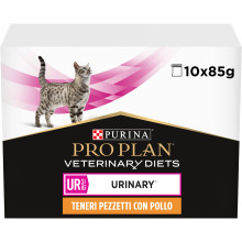 Влажный диетический корм PRO PLAN VETERINARY DIETS UR ST/OX Urinary для растворения и снижения образования струвитных камней, с курицей, 10х85 г