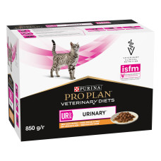 Вологий дієтичний корм PRO PLAN VETERINARY DIETS UR ST/OX Urinary для розчинення та зниження утворення струвітних каменів, з куркою, 10х85 г