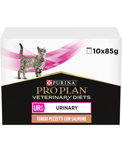 Влажный диетический корм PRO PLAN VETERINARY DIETS UR ST/OX Urinary для растворения и снижения образования струвитных камней, с лососем, 10х85 г