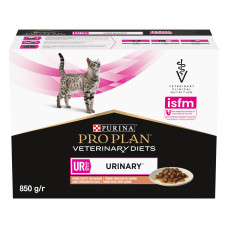 Вологий дієтичний корм PRO PLAN VETERINARY DIETS UR ST/OX Urinary для розчинення та зниження утворення струвітних каменів, з лососем, 10х85 г