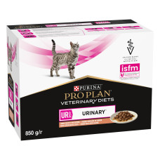 Вологий дієтичний корм PRO PLAN VETERINARY DIETS UR ST/OX Urinary для розчинення та зниження утворення струвітних каменів, з лососем, 10х85 г