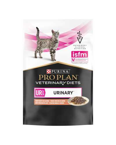 Влажный диетический корм PRO PLAN VETERINARY DIETS UR ST/OX Urinary для растворения и снижения образования струвитных камней, с лососем, 10х85 г
