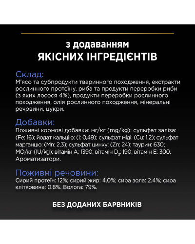 Вологий корм PRO PLAN Adult Indoor для дорослих котів що живуть вдома, шматочки у підливці, з лососем, 85 г