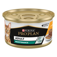 Влажный корм PRO PLAN Adult для взрослых кошек, кусочки в паштете, с курицей, 85 г