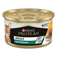 Вологий корм PRO PLAN Adult для дорослих котів, шматочки в паштеті, з куркою, 85 г