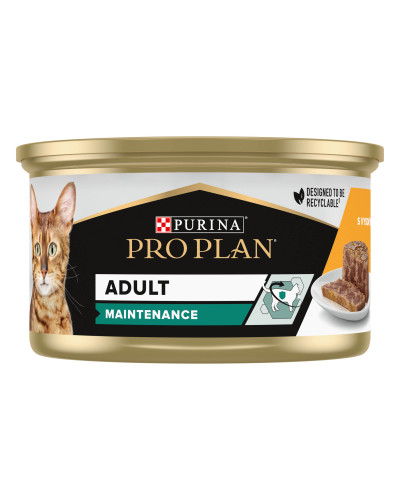 Вологий корм PRO PLAN Adult для дорослих котів, шматочки в паштеті, з куркою, 85 г