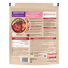 Сухой корм PURINA ONE Mini/Small Sensitive для взрослых собак мелких пород, с чувствительным пищеварением, с рисом и лососем, 800 г