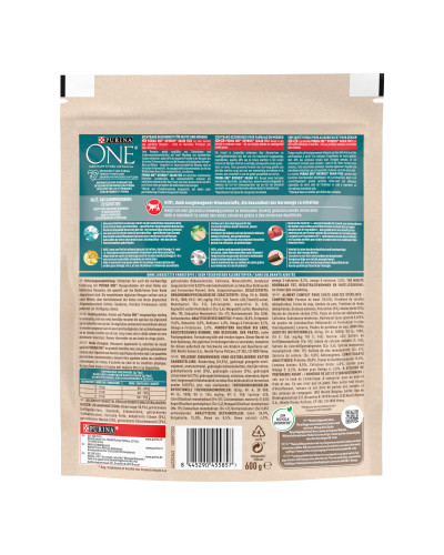 Сухий корм PURINA ONE Grain Free (Грейн Фрі) беззерновий для дорослих стерилізованих котів, комплекс Bifensis, з яловичиною, 600 г