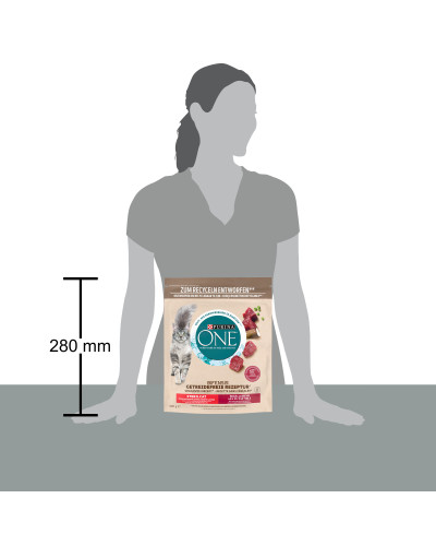 Сухий корм PURINA ONE Grain Free (Грейн Фрі) беззерновий для дорослих стерилізованих котів, комплекс Bifensis, з яловичиною, 600 г
