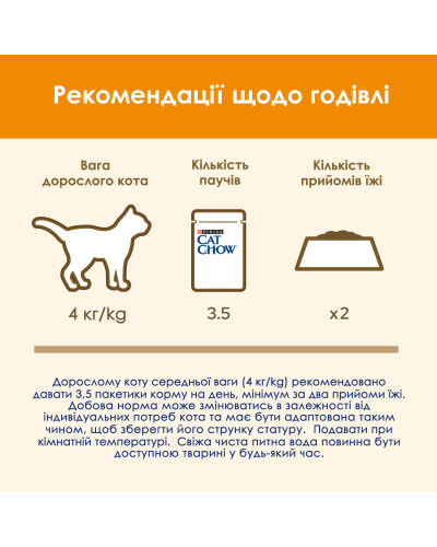 Вологий корм CAT CHOW Adult для дорослих котів, шматочки в желе, з ягням та зеленою квасолею, 85 г