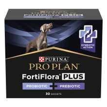 Пробиотик с пребиотиком PRO PLAN FortiFlora PLUS для взрослых собак и щенков для поддержания нормальной миклофлоры кишечника, 30x2 г