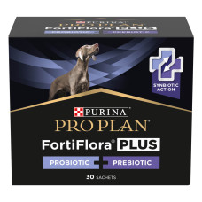 Пробіотик з пребіотиком PRO PLAN FortiFlora PLUS для дорослих собак та цуценят для підтримання нормальної міклофлори кишечника, 30x2 г