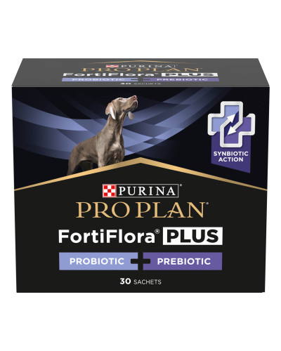 Пробіотик з пребіотиком PRO PLAN FortiFlora PLUS для дорослих собак та цуценят для підтримання нормальної міклофлори кишечника, 30x2 г