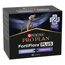 Пробіотик з пребіотиком PRO PLAN FortiFlora PLUS для дорослих собак та цуценят для підтримання нормальної міклофлори кишечника, 30x2 г