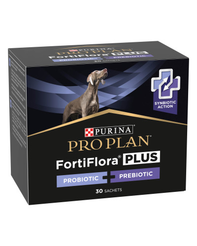 Пробіотик з пребіотиком PRO PLAN FortiFlora PLUS для дорослих собак та цуценят для підтримання нормальної міклофлори кишечника, 30x2 г