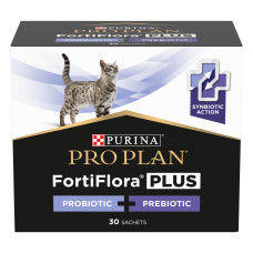 Пробіотик з пребіотиком PRO PLAN FortiFlora PLUS для дорослих котів та кошенят для підтримання нормальної міклофлори кишечника, 30x1.5 г