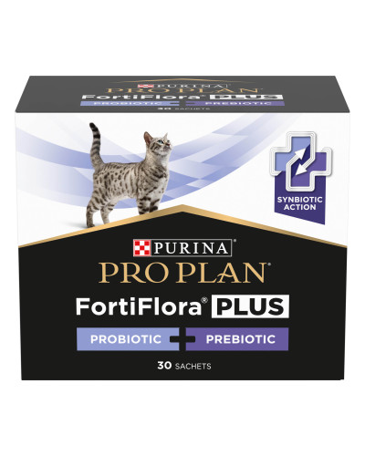 Пробіотик з пребіотиком PRO PLAN FortiFlora PLUS для дорослих котів та кошенят для підтримання нормальної міклофлори кишечника, 30x1.5 г