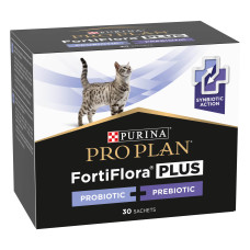 Пробіотик з пребіотиком PRO PLAN FortiFlora PLUS для дорослих котів та кошенят для підтримання нормальної міклофлори кишечника, 30x1.5 г