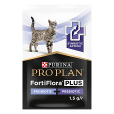 Пробіотик з пребіотиком PRO PLAN FortiFlora PLUS для дорослих котів та кошенят для підтримання нормальної міклофлори кишечника, 30x1.5 г