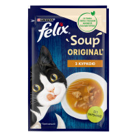 Влажный дополнительный корм FELIX Суп для взрослых кошек, с курицей, 48 г