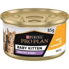 Вологий корм PRO PLAN Baby Kitten Healthy Start для кошенят після відлучення від матері, мус, з куркою, 85 г