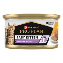 Влажный корм PRO PLAN Baby Kitten Healthy Start для котят после отлучения от матери, мусс, с курицей, 85 г