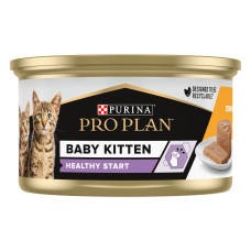 Вологий корм PRO PLAN Baby Kitten Healthy Start для кошенят після відлучення від матері, мус, з куркою, 85 г