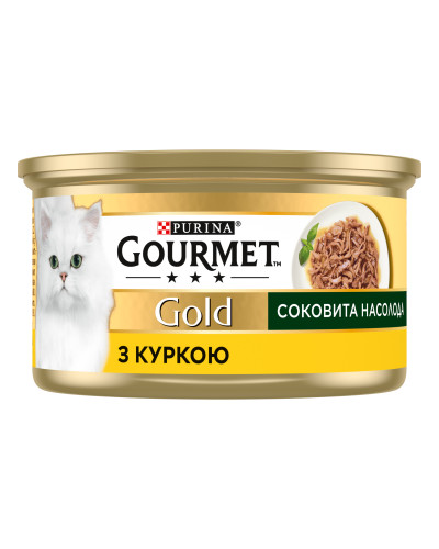Влажный корм GOURMET Gold &amp;quot;Сочное наслаждение&amp;quot; для взрослых кошек, с курицей, 85 г