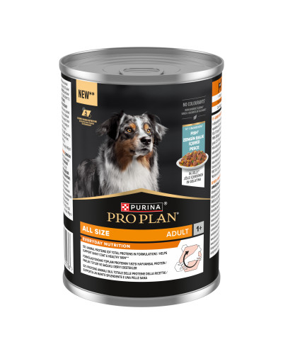 Вологий корм PRO PLAN Adult для дорослих собак, шматочки в желе, з рибою, 400 г