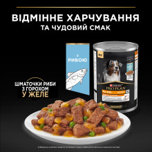 Влажный корм PRO PLAN Adult для взрослых собак, кусочки в желе, с рыбой, 400 г