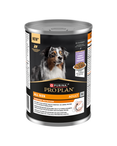 Вологий корм PRO PLAN Adult для дорослих собак, шматочки в желе, з індичкою, 400 г