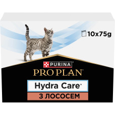 Вологий додатковий корм PRO PLAN Hydra Care для дорослих котів для збільшення споживання рідини, з лососем, 10х75 г