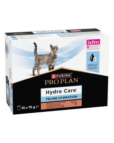 Влажный дополнительный корм PRO PLAN Hydra Care для взрослых кошек для увеличения потребления жидкости, с лососем, 10х75 г
